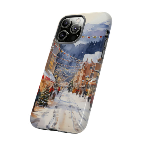 Bustling Victorian Christmas Market - Impact Resistant Phone Case